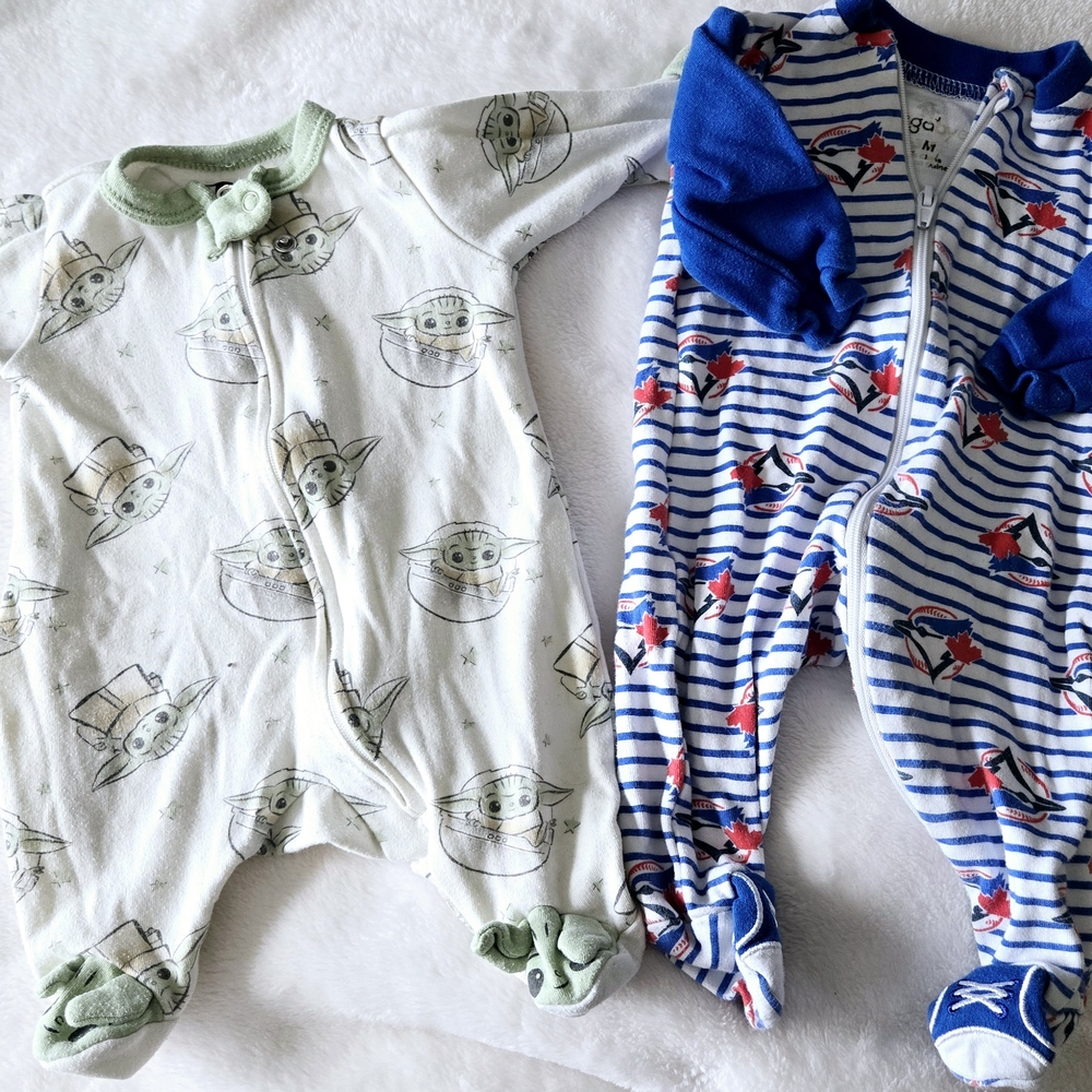 Baby Yoda and Blue Jays One Piece Set